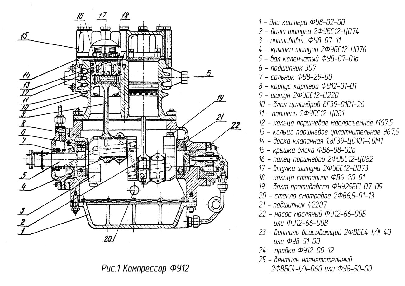 6 в г 39 5. Чертеж холодильного компрессора фу40. Компрессор фу12 чертежи. Компрессор фреоновый фу12 чертеж разрез.